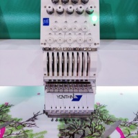 Machine à broder plate informatisée Dahao Yonthin dernière génération, 1500 tr/min, 9 aiguilles, 8 têtes, avec 5 dispositifs pour perles et 2 pour paillettes