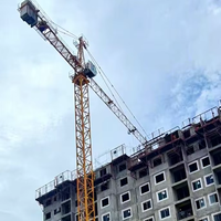 HAISHAN 10T 70M Grue à tour de construction à flèche, Moteur et boîte de vitesses, Pièces de rechange pour grue autoportante, Télécommande portable HS7015
