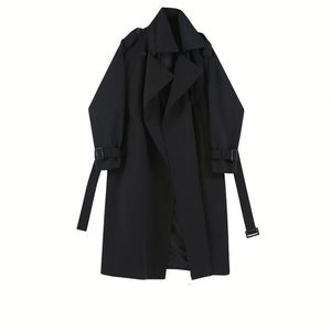 Nuevo Diseño de Otoño, Elegante Gabardina Estilo Británico para Mujer, Abrigo de Media Longitud con Cintura Alta, Cortavientos Casual, Estilizador - Product Image 6