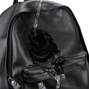 Custom Pu Vegan Leather School <b>Backpack</b> Men Laptop Collage Bags Wasserdichter Student Rucksack Mochila Cuero <b>Backpack</b> - Product Image 4