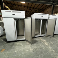 Congélateur vertical commercial double porte de haute qualité en acier inoxydable pour supermarché et cuisine