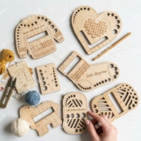 Règle de tricot en bois multifonctionnelle, jauge de fil, règle de densité pour échantillons de pulls, outil de tricot manuel, règle de mesure avec motif gravé