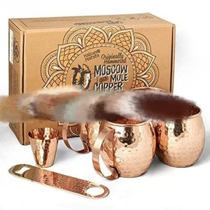 Moscow Mule Copper <b>Mugs</b> Wholesale Copper Plated <b>Mug</b> 16oz in a Gift <b>Box</b> Packing - Product Image 3