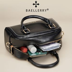 กระเป๋าบอสตันสำหรับผู้หญิงแบรนด์ Baellerry สีดำ ปิดด้วยซิป แฟชั่นทันสมัย ใช้สะพายข้างหรือถือได้ เหมาะสำหรับใช้ในชีวิตประจำวัน - Product Image 5
