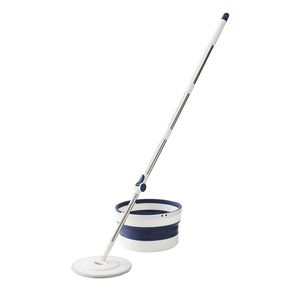 Folding Bucket Spin Dry <b>Mop</b> Microfiber <b>Flat</b> <b>Mop</b> Set Living Room Use 1.4kg Round Shape - Product Image 4
