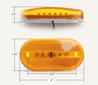 Nouvelle Feu de Positionnement/Clignotant LED Universel 4 Pouces Certifié SAE-DOT IP67 12V pour Remorque, Camping-car, Camion – Montage en Surface Avant/Arrière
