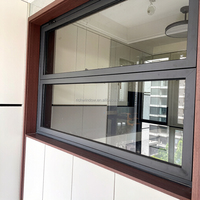 Fenêtre coulissante horizontale en alliage d'aluminium, insonorisée et coupe-vent, vente en gros directe usine, garantie 5 ans, personnalisable pour hôtel et sous-sol