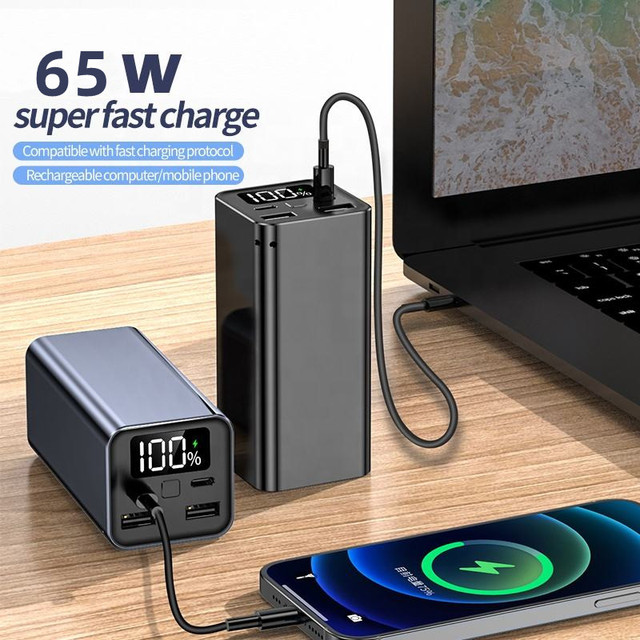 Super Fast Charging Portable PD 65w Powerbank Laptop Power Bank 20000mah 50000mah 60000mah Power Banks