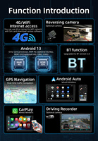 Lecteur multimédia vidéo pour voiture BQCC 9 pouces, écran Android, processeur octa-core, 4G, GPS, WIFI, DSP, Carplay pour Toyota Prius 3 XW30 2009 - 2015
