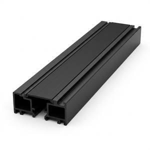 Profilo a U Nero Satinato per Binario Integrato, Combinazione Chimera Flessibile di Gomma e Plastica, Componenti Aderenti - Product Image 1