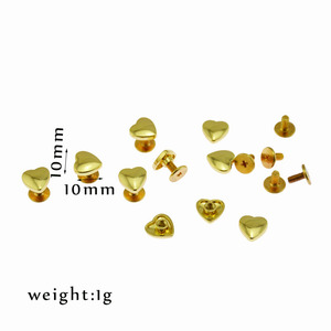 Clou de rivet en forme de cœur <span class=keywords><strong>à</strong></span> la mode de bonne qualité avec vis pour sac en cuir rivet pour ceinture en cuir <span class=keywords><strong>rivets</strong></span> métalliques pour sac - Product Image 5