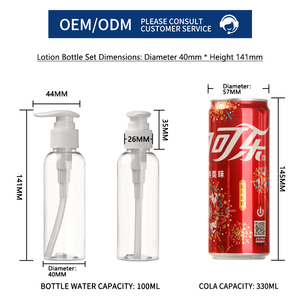 Botella de Plástico PET Vacía de 100 ml, Tipo Boston, con Bomba de PP, Serigrafía, para Champú, Loción, Cuidado de la Piel, Envase Cosmético, Color Personalizado - Product Image 6