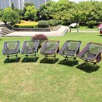 Chaise pliante portable d'extérieur en alliage d'aluminium, chaise lune, chaise de pêche, chaise de camping, chaise de barbecue, chaise de voyage autonome avec dossier latéral