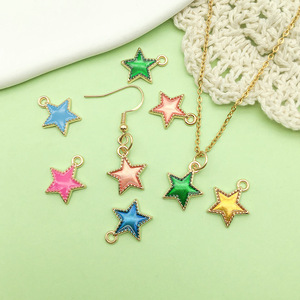 Colgante de aleación en forma de estrella colorido para accesorios de joyería DIY SN606 - Product Image 3