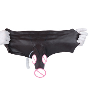 Pantalones con dildo de silicona de alta elasticidad, con jeringas y bomba, textura de piel realista, eyaculación, masajeador de punto G y anal. - Product Image 2