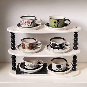 L 250ml <span class=keywords><strong>pintura</strong></span> de mano nórdica capuchino americano Latte taza de café de cerámica y platillo con plato - Product Image 1