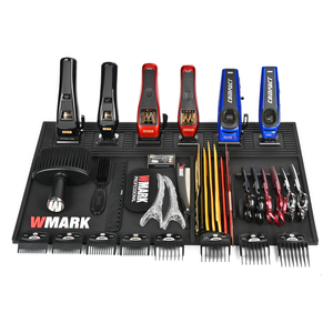 WMARK W-42 Tapis d'organisation magnétique professionnel antidérapant en PVC 3D pour outils de barbier, accessoires de salon (tondeuses, <span class=keywords><strong>ciseaux</strong></span>) - Product Image 3