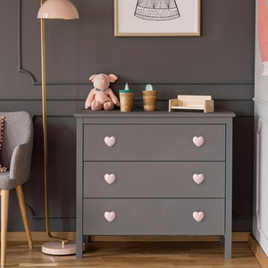 Perilla de cajón de armario de puerta de cerámica de un solo orificio de estilo moderno, manija en forma de corazón en varios colores para armario de cocina - Product Image 3