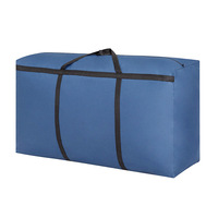 Sac de déménagement pliable unisexe en tissu Oxford grande capacité avec fermeture éclair pour le salon et le rangement domestique