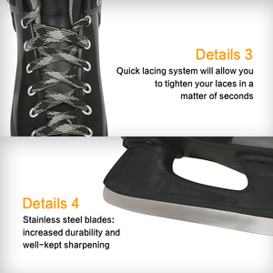 Chaussures de <span class=keywords><strong>skate</strong></span> <span class=keywords><strong>Junior</strong></span> à taille fixe, bottes de Hockey sur glace pour adolescents, enfants, filles, garçons, femmes et adultes, prix d'usine - Product Image 3