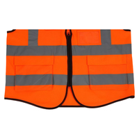 Gilet de sécurité haute visibilité avec fermeture éclair, bandes réfléchissantes durables, logo personnalisé imprimé, pour la logistique d'entrepôt