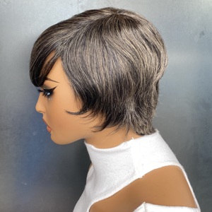 วิกผมสั้นตรงแบบพิกซี่คัท ไม่มีหน้าม้า ไม่มีเชือกผูก ขายส่ง - Product Image 4