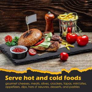 Planches à charcuterie en <span class=keywords><strong>ardoise</strong></span> noire et assiettes en pierre pour présentation de viandes et fruits, idéales pour la cuisine, la salle à <span class=keywords><strong>manger</strong></span> et les fêtes - Product Image 5