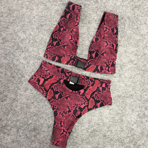YY5144-Bikini brasileño con estampado de cebra, traje de baño personalizado, conjunto ecológico, estilo vendaje, ropa de playa - Product Image 3