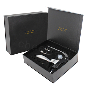 <span class=keywords><strong>Tire</strong></span>-<span class=keywords><strong>bouchon</strong></span> vertical en acier inoxydable tout-en-un, emballé dans une boîte cadeau noire, avec coupe-capsule - Product Image 2