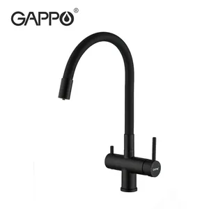 Gappo tutti i tipi di ottone nero lungo tubo flessibile in acciaio collo rubinetto filtro rubinetto della cucina G4398-36