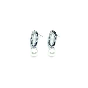 Boucles d'oreilles pendantes tendance en acier inoxydable 316L plaqué or PVD, perles durables et résistantes - Product Image 1