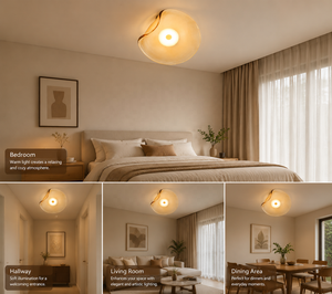 <span class=keywords><strong>Applique</strong></span> <span class=keywords><strong>murale</strong></span> moderne en verre ambré soufflé à la main, luminaire décoratif mural, éclairage chaleureux pour salon et chambre à coucher - Product Image 2