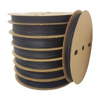 Tube thermorétractable de 7,9 mm avec colle 3:1, tube thermorétractable à double paroi noir avec adhésif, tube thermorétractable 1kv en rouleau