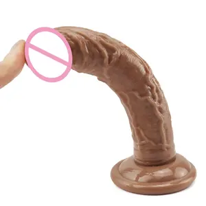 Dildo di gomma dei giocattoli del sesso del pene realistico sicuro del corpo 6.29in per le coppie delle donne la fica si masturba
