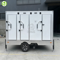 Toilettes extérieures temporaires Goeasy, aménagement personnalisé à 3 postes, remorque de toilettes mobiles