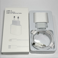 Adaptor Daya PD 20W AS Eropa dengan Kabel Tipe-C ke C untuk Ponsel & iPad - Set Pengisian Daya Cepat
