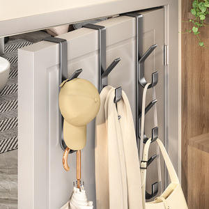 Over Door <b>Hooks</b> Carbon Steel Single <b>Hook</b> 1-3kg Load Capacity For Clothes Bags Behind Doors On Walls - Product Image 3