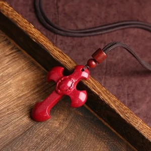 Collana con catena in corda rossa fantasia collana con ciondolo <span class=keywords><strong>a</strong></span> croce cinabro per <span class=keywords><strong>mia</strong></span> madre - Product Image 6