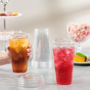 Inthetrend - Tapas para Vasos Desechables de PET Transparentes sin Pajita, Antiderrames, para Café Helado, de 90/93/95/98 mm, con Logotipo Personalizado - Product Image 4