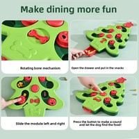 2026 C&Q OEM Jouet pour chien et gamelle d'alimentation interactive anti-étouffement à alimentation lente, design arbre de Noël et queue de souris, avec fonction puzzle