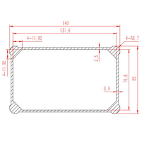 Boîtier en alliage d'aluminium étanche avec bride de montage, boîtier de protection électronique extérieur, boîte de protection de circuit de commande