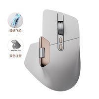 Mouse Nirkabel Ergonomis Layar OLED Senyap dengan Pengisian Ulang Daya, 8000DPI, Tiga Mode, Mouse BT untuk Kantor PAW3220