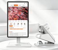 Analyseur de peau mobile léger pour le cuir chevelu et le visage, avec rapport numérique, pour services de beauté mobiles, analyse des follicules pileux, triple spectre