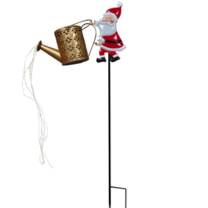 Solar Weihnachten Santa Gießkanne Licht Outdoor Garten Rasen Pfahl Lampe Dekoration - Product Image 4