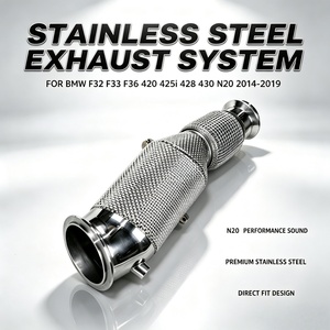 Tuberías de Escape de Alta Calidad Ss304 para <span class=keywords><strong>BMW</strong></span> F32 F33 F36 420 425i 428 <span class=keywords><strong>430</strong></span> N20 2014-2019 con Protección Térmica - Product Image 1