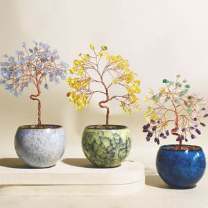 Оптовая продажа, Хрустальный драгоценный камень ручной работы, дерево для богатства и денег, энергетический драгоценный камень, статуэтка для ясности, исцеление, положительная энергия - Product Image 3