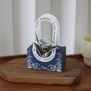 Scatola pieghevole a forma di fiore per matrimonio | Elegante supporto per cioccolato <span class=keywords><strong>e</strong></span> caramelle - Product Image 3