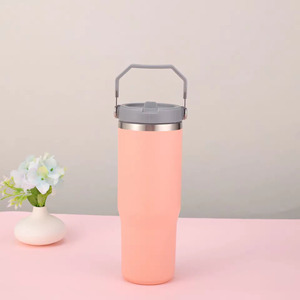 Mug isotherme en acier inoxydable de 30 oz, écologique, anti-fuite, sans BPA, avec poignée, pour le bureau, le camping, les fêtes, cadeau - Product Image 3