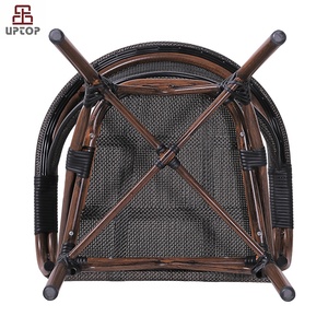 SP-OC368-reposabrazos para patio exterior, silla de exterior con marco de aluminio de textil, imitación de bambú, estilo francés, bistro, café - Product Image 4