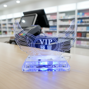 Exhibidor de Acrílico Portátil para Punto de Venta con Luz LED para Clientes VIP, Decoración Elegante para Mesa de Bar y Accesorios para Vino, Calidad Premium - Product Image 3